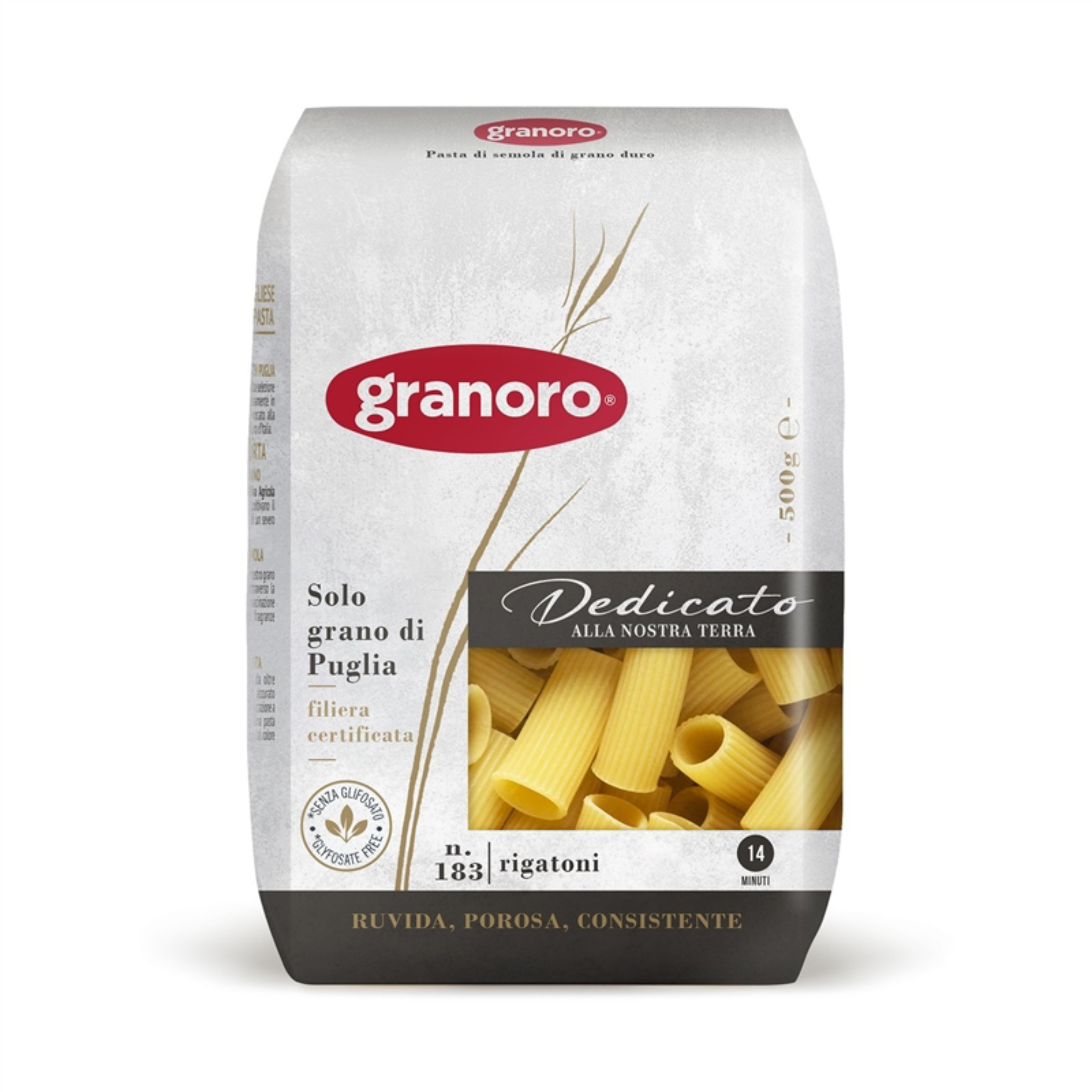Granoro Rigatoni Dedicato Nº 183 – Pasta italiana de trigo duro 100% Puglia
