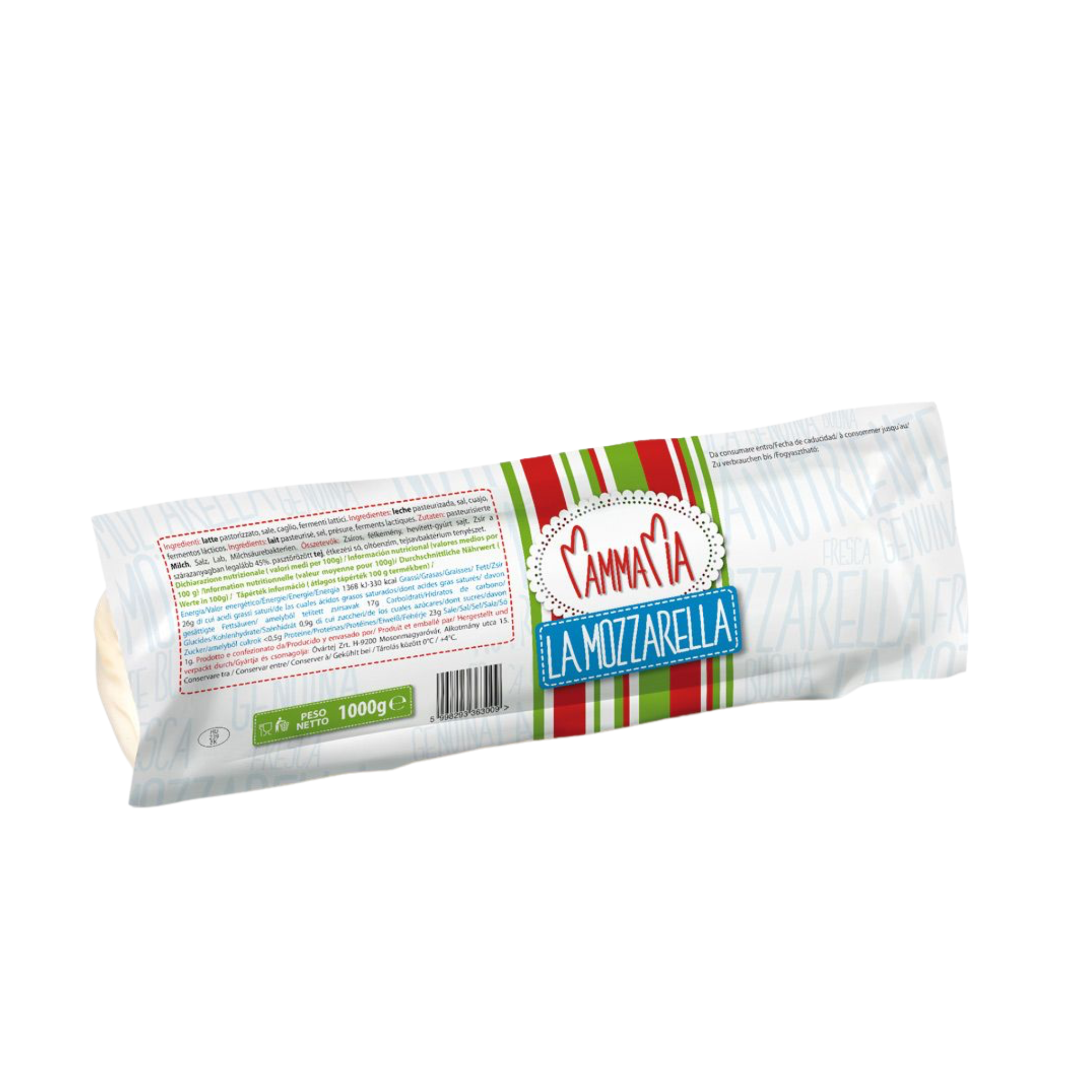 Mozzarella italiana Mamma Mia – Bloque 1 kg en Málaga