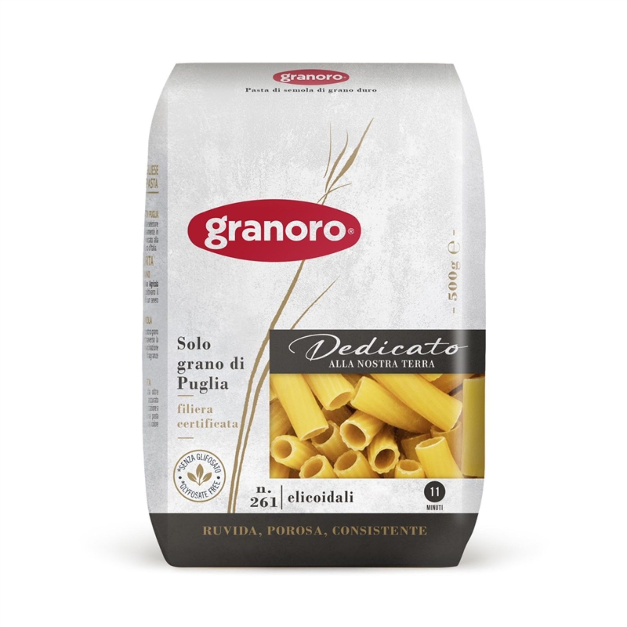Granoro Elicoidali Dedicato Nº 261 – Pasta italiana de trigo duro 100% Puglia