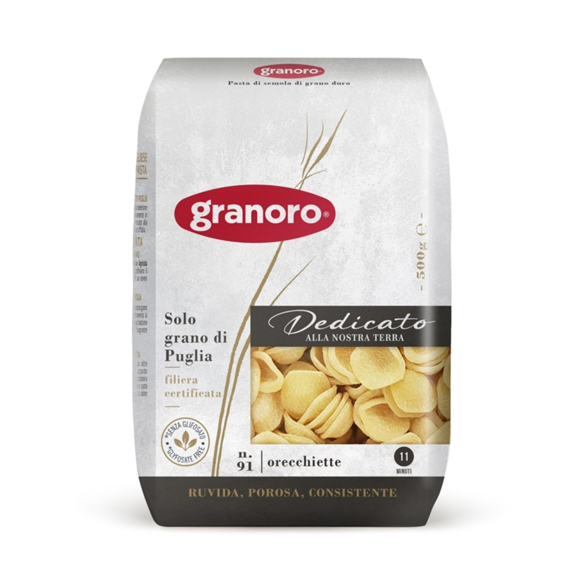 Granoro Orecchiette Dedicato Nº 91 – Pasta italiana 100% Puglia de trigo duro
