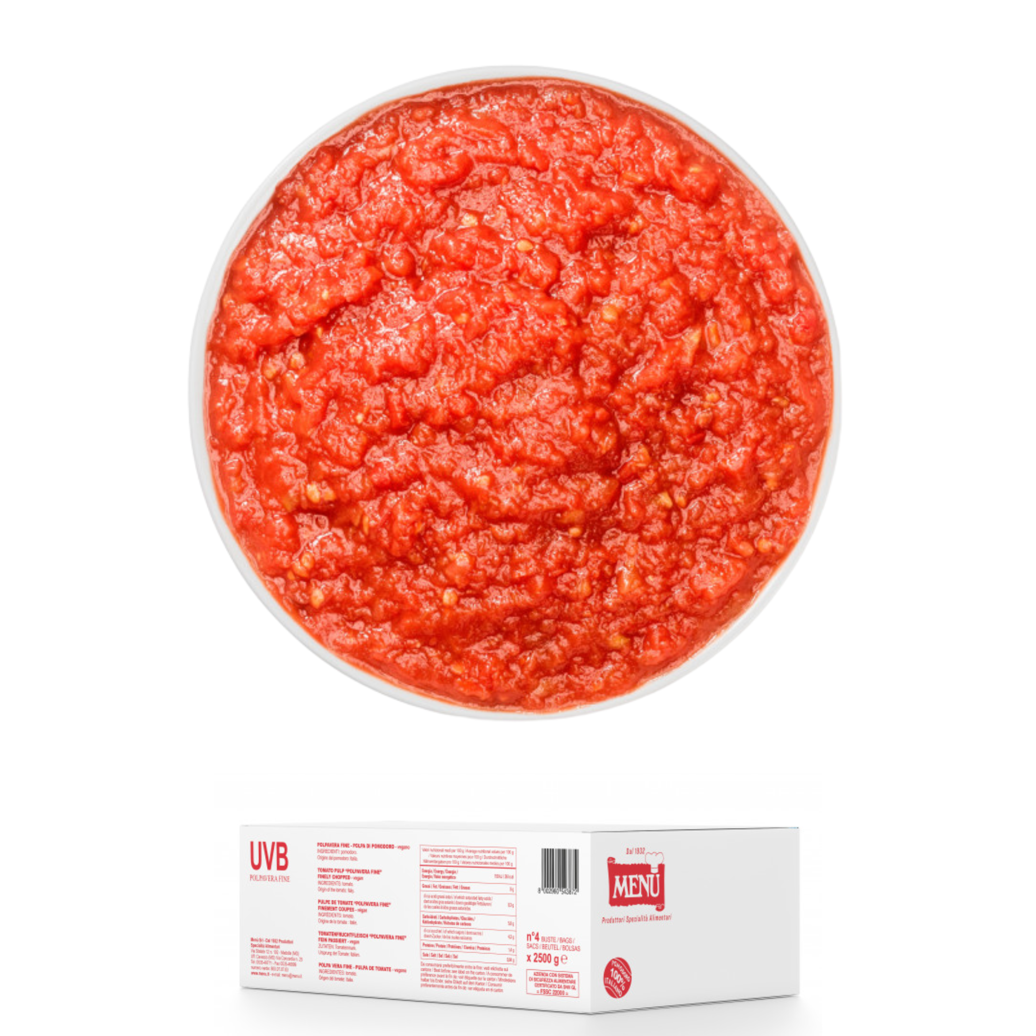 Pulpa de Tomate Fina Italiana MENÙ 2,5 kg - HORECA | BuonitoBox