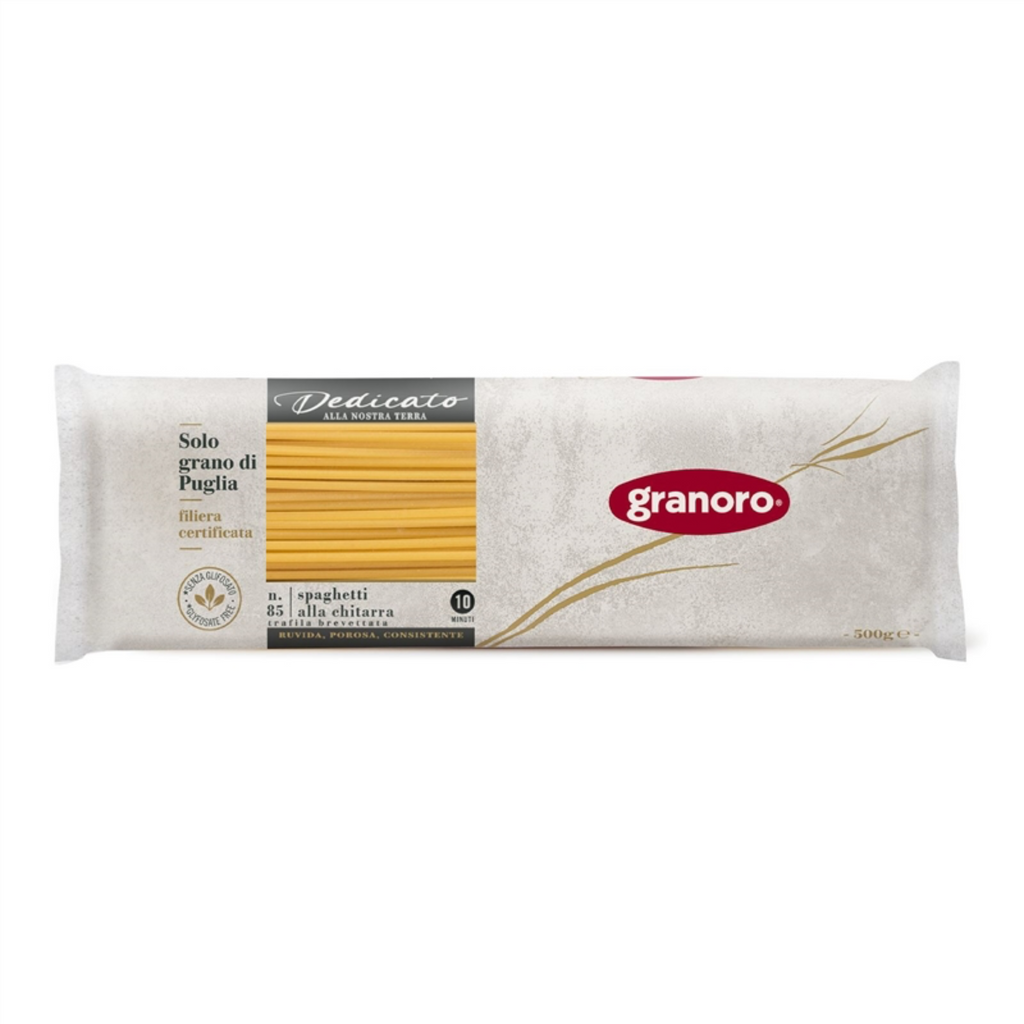 Granoro Spaghetti Chitarra Dedicato – Pasta italiana 100% trigo duro de Apulia